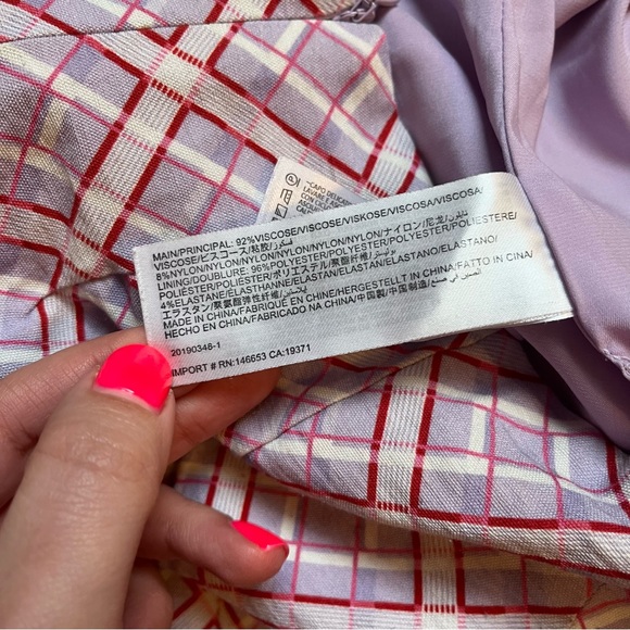 Finders Keepers purple pink and red plaid skirt size XS / 0-2 - Picture 3 of 4